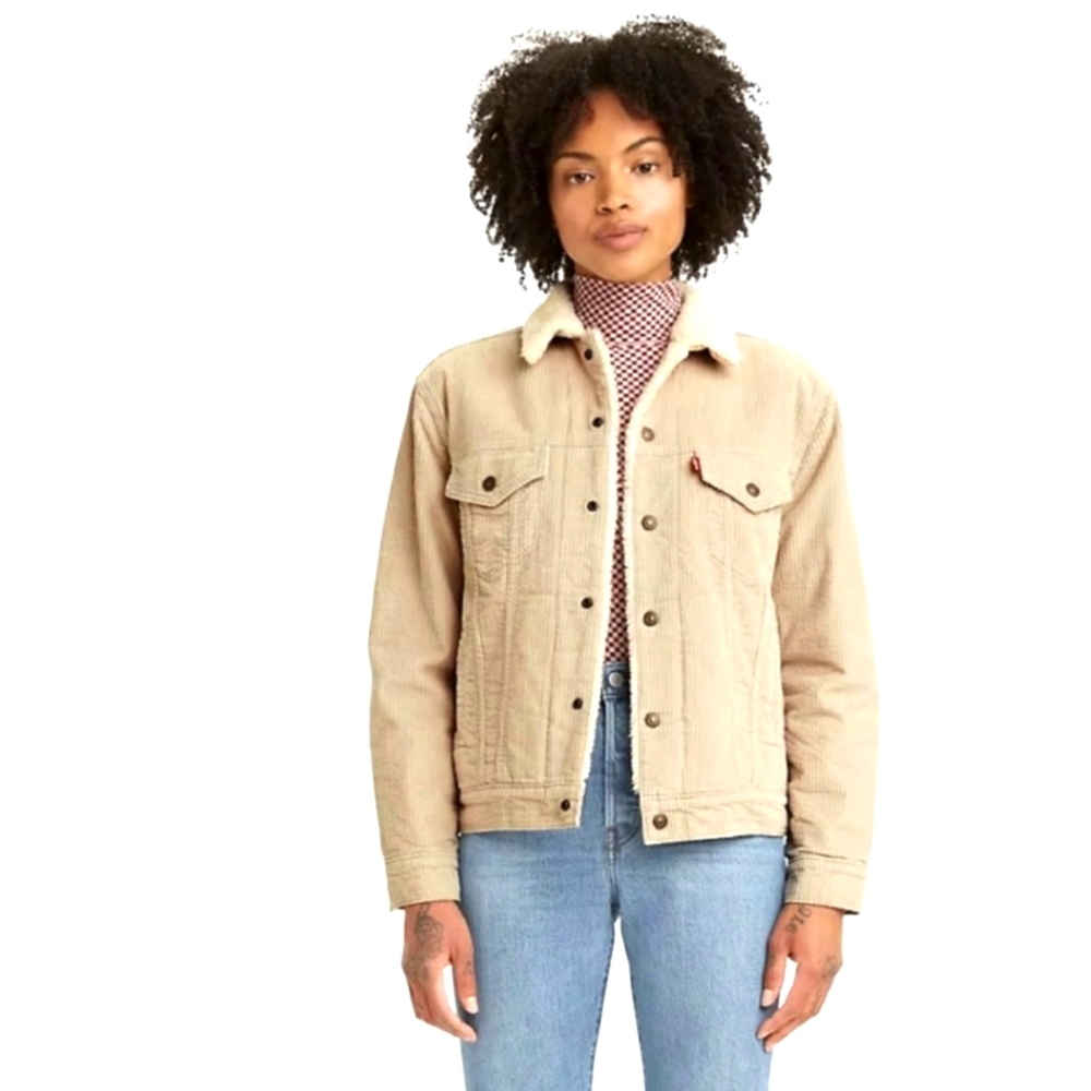 Levi's ExBoyfriend Sherpa Corduroy Trucker Jacket Gem